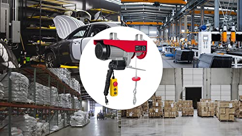 2200 lbs 1600W 110V Electric Steel Wire Winch with Wireless Remote Control 40ft Single Cable Lifting Height E77968