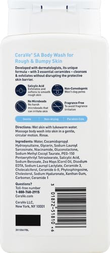 Fragrance Free Body Wash with Salicylic Acid, 10 Ounce V11549