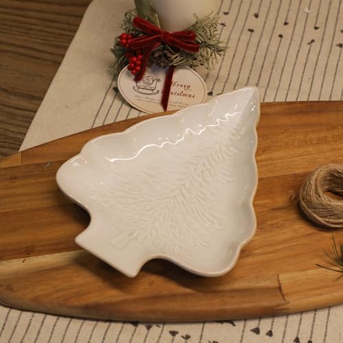 Christmas Tree Shaped Porcelain Dish Serving Tray M88559