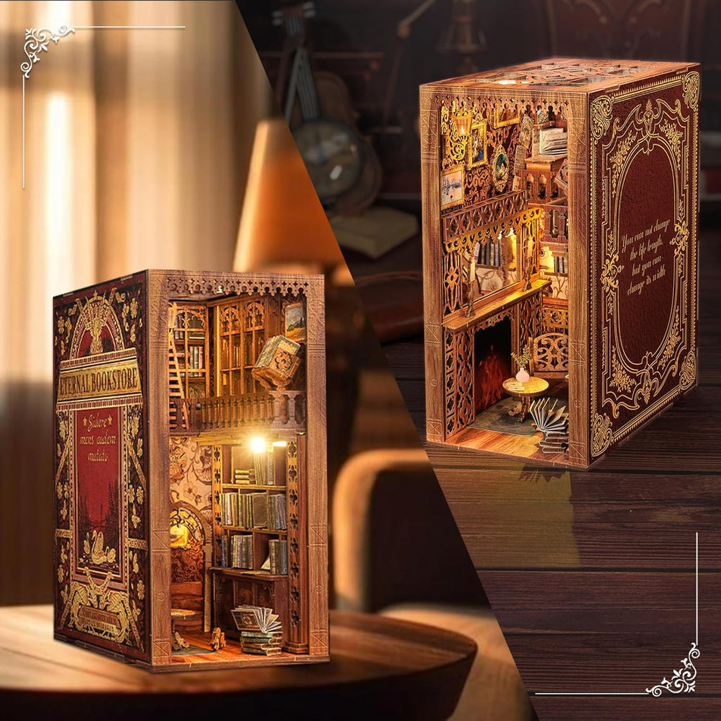 Book Nook Kit - DIY Miniature House Dollhouse Kit with LED Light R27499