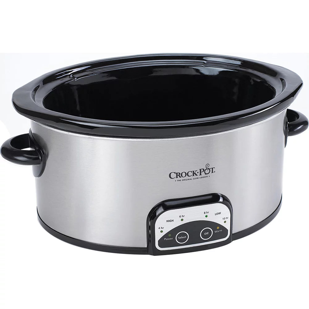 6 Quart Brushed Stainless Steel Slow Cooker Y249323