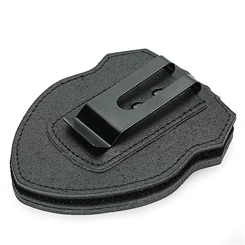 Leather Police Badge Belt Clip Holder with Stainless Steel Chain and Concealed Photo Pocket P5702