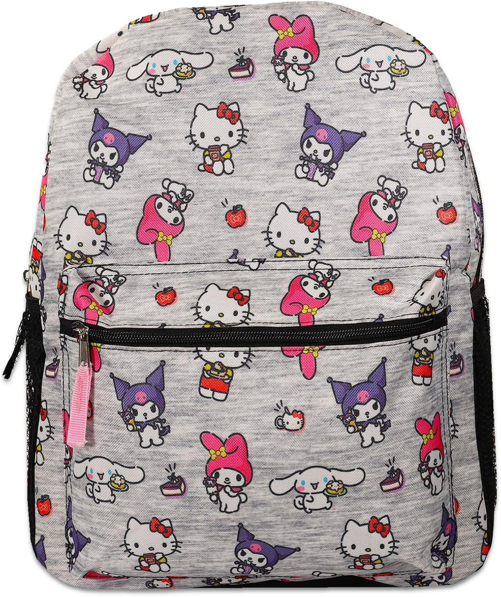 16" Hello Kitty Backpack with Front Pocket and Stickers U862629