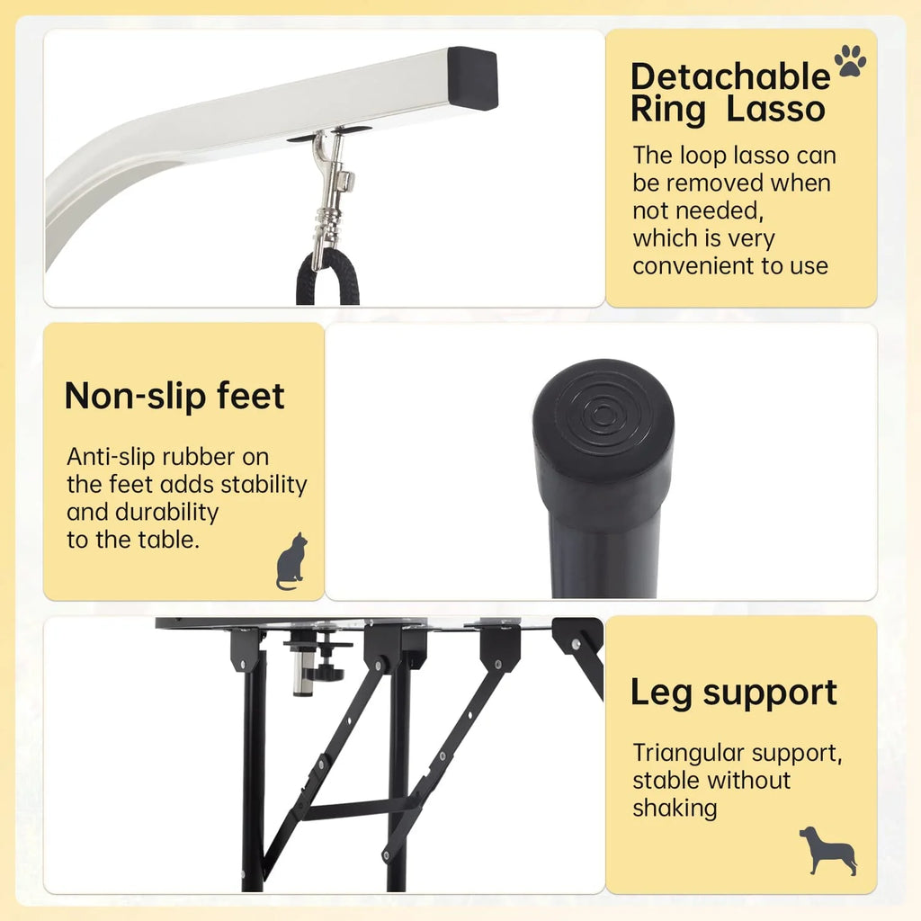 32in Foldable Adjustable Pet Grooming Table W951797