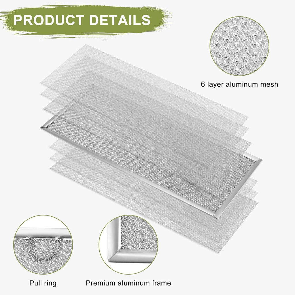 15-5/8” x 6-3/8“ Aluminum Mesh Grease Filter 2-Pack Y741