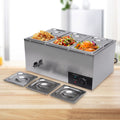 600W 110V 6 Pots Stainless Steel Commercial Buffet Food Warmer K214