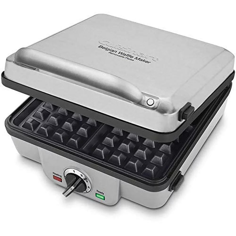 4-Slice Belgian Waffle Maker with Pancake Plates J4257