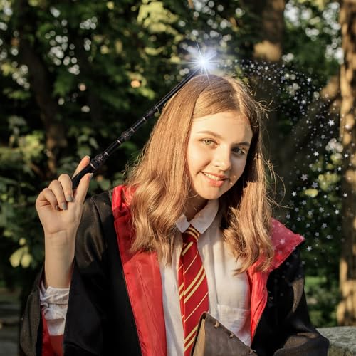 Light Up Magic Wizard Wand Rechargeable Illuminating Toy with Spellbook and Gift Box V919
