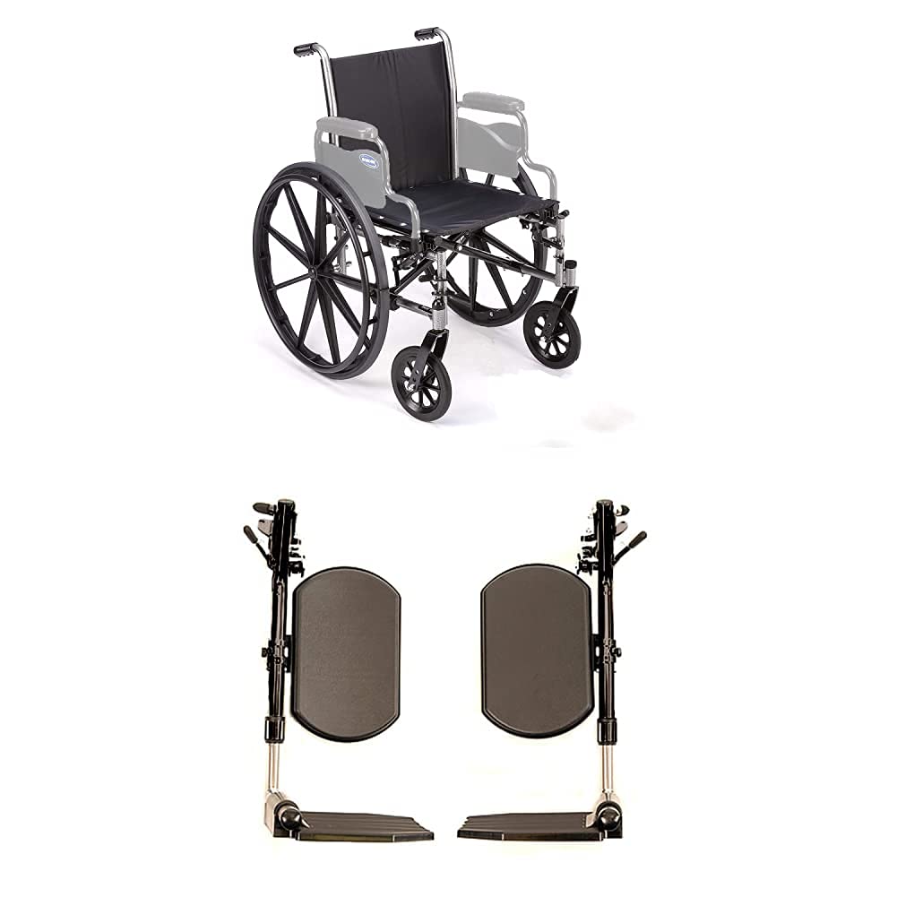 20 Inch Seat Folding Wheelchair with Legrests and Full Arms Q323