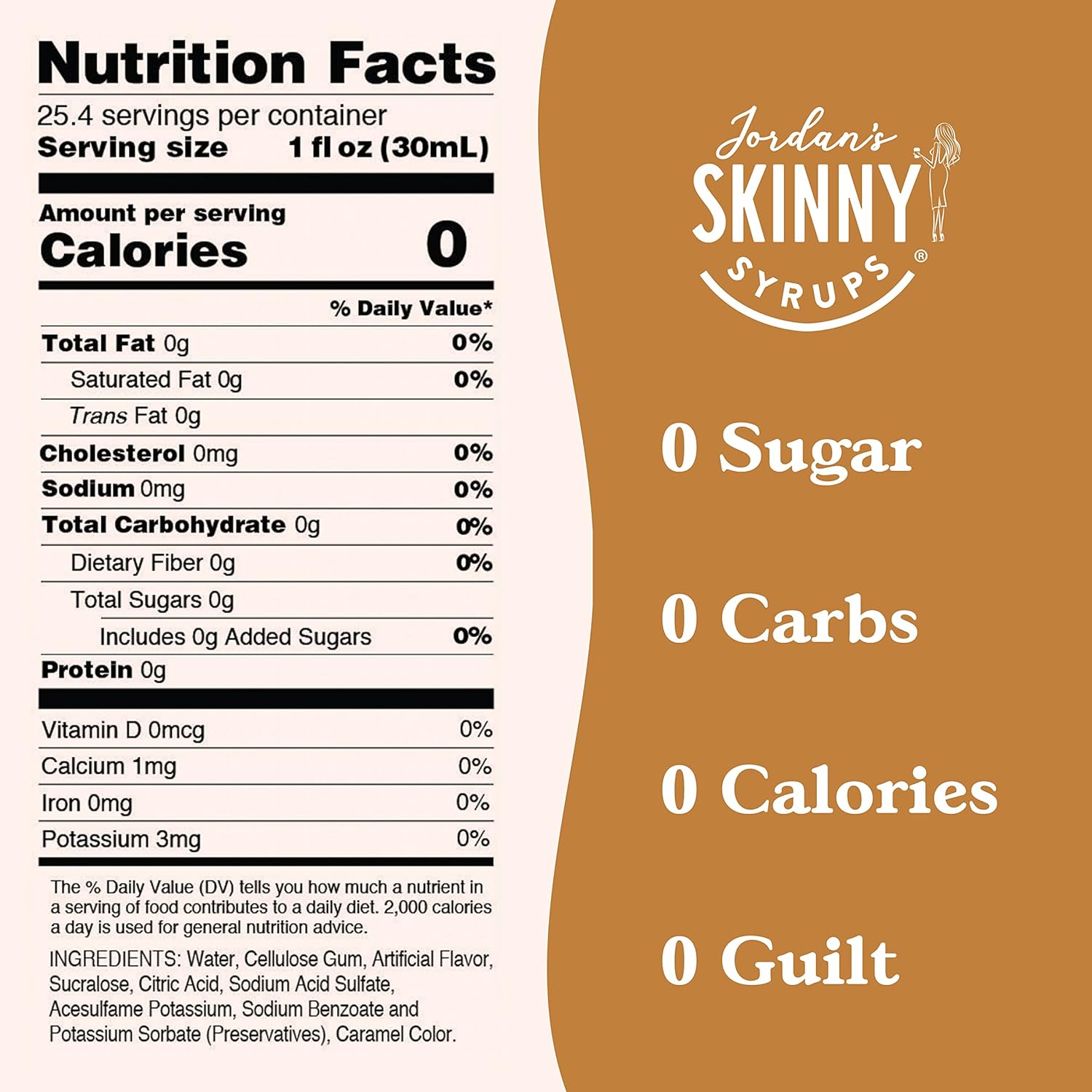 Sugar Free Vanilla Coffee Syrup, 25.4 Fl Oz Z174