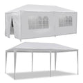 White Outdoor Canopy Tent with 6 Side Walls D357121