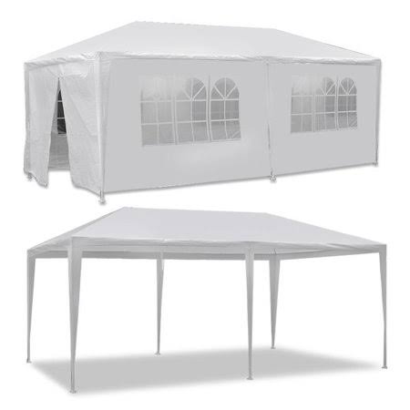 White Outdoor Canopy Tent with 6 Side Walls D357121