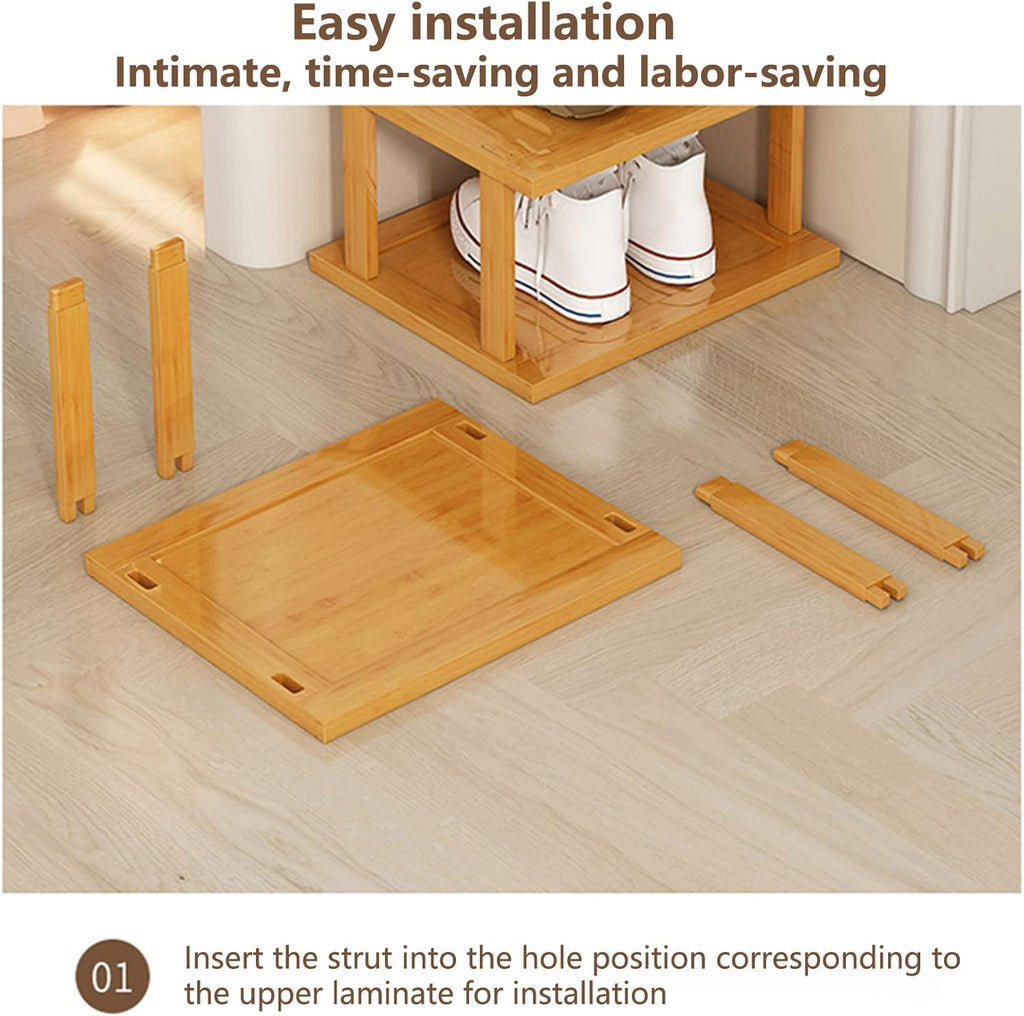 Bamboo 7-Tier Shoe Rack Storage Organizer Shelf W421518