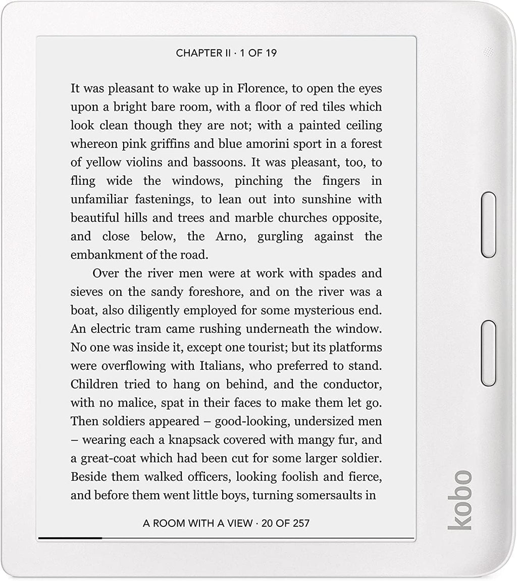 32GB White Waterproof eReader with 7” Glare Free Touchscreen Q17267