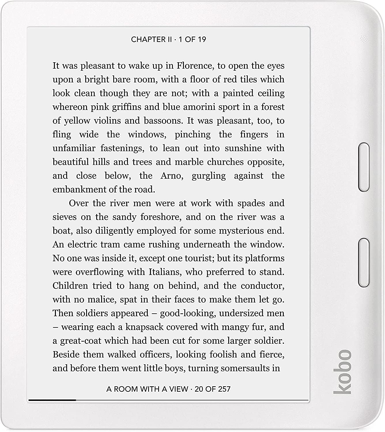 32GB White Waterproof eReader with 7” Glare Free Touchscreen Q17267
