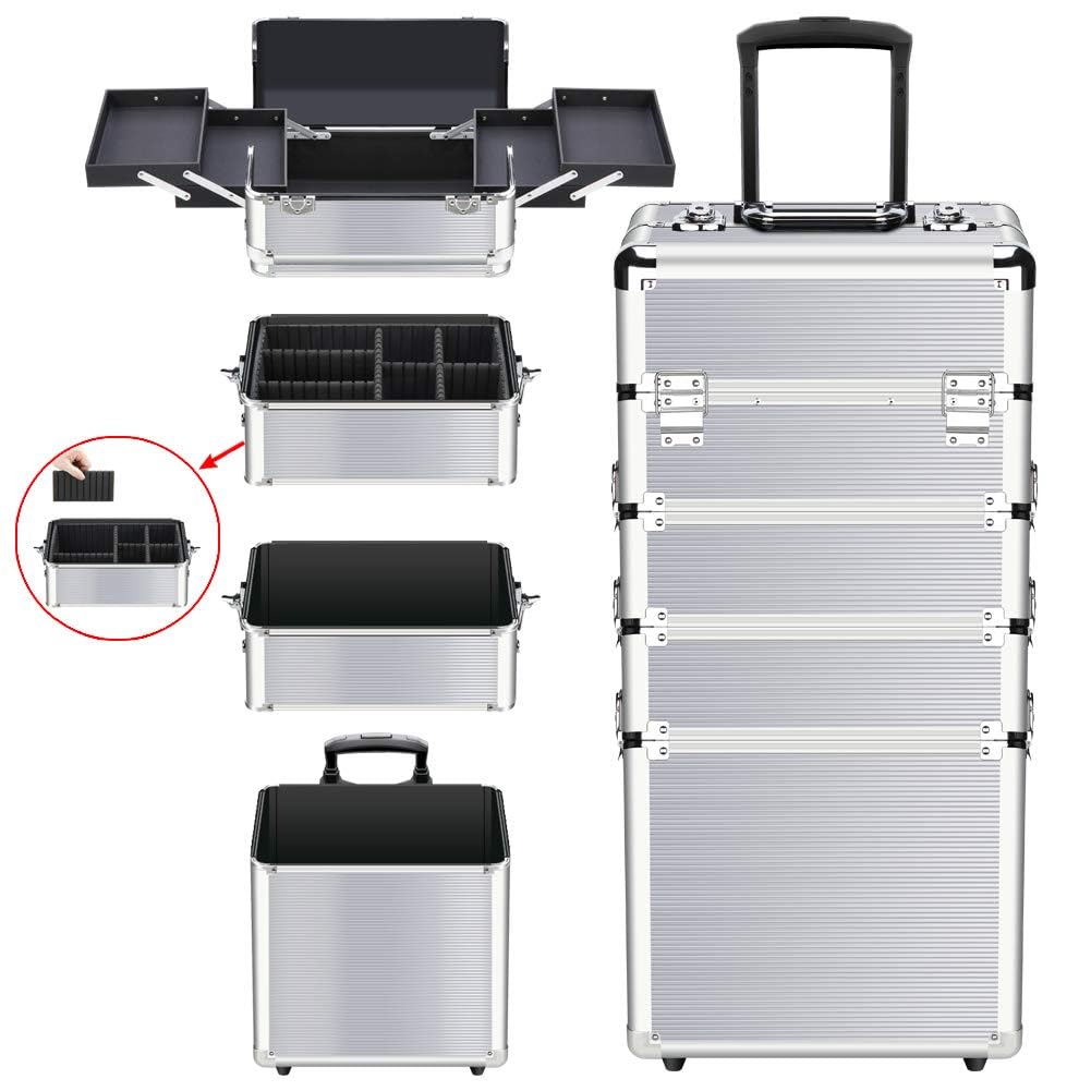 Professional Cosmetics Rolling Organizer Aluminum Frame T56102