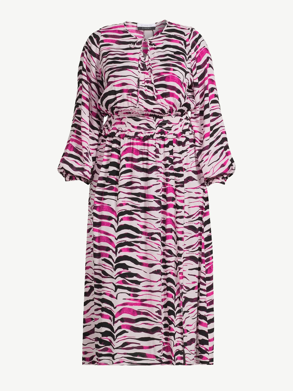 Poet Sleeve Smocked Waist Maxi Dress X276792