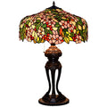 Peach Stained Glass 3-Light Table Lamp R1772