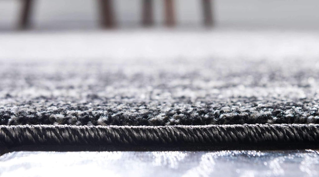 Dark Gray/Ivory 6' 1" x 9' Rectangle Area Rug M5703