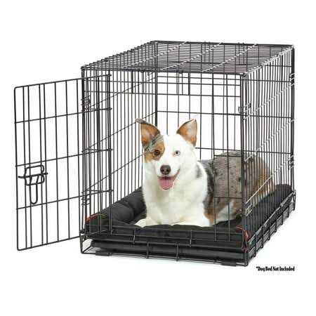 Single Door Folding Metal Wire Dog Crate with Divider and Tray M5468