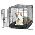 Single Door Folding Metal Wire Dog Crate with Divider and Tray M5468
