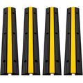 4 Pack 1-Channel Rubber Cable Protector Ramps Heavy Duty L105