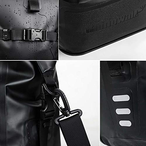 Black 20L Waterproof Bicycle Pannier Rear Seat Bag X14759
