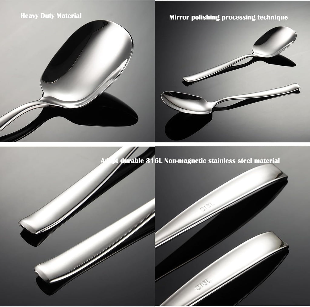 9.5 Inch 316L Stainless Steel Serving Spoon Q17892