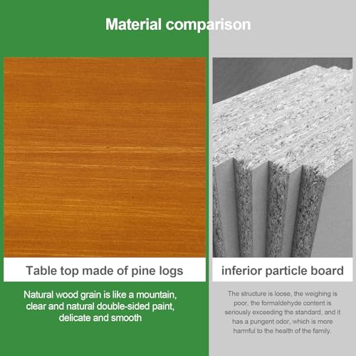 Natural Pine Wood Wall Mounted Folding Table 39 Inch U40441