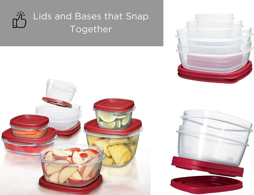 28 Piece BPA-Free Plastic Food Storage Containers W34599