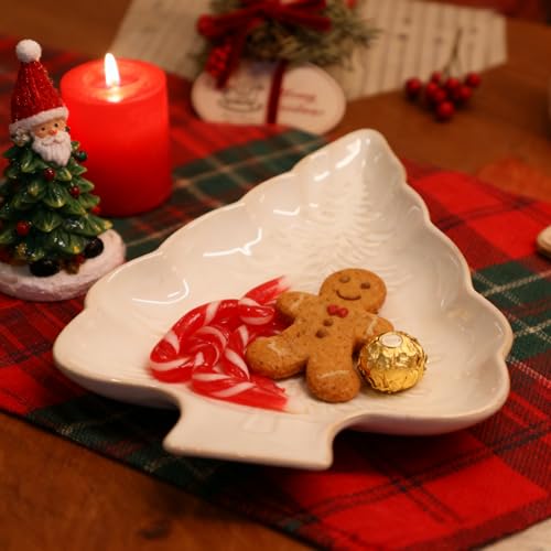 Christmas Tree Shaped Porcelain Dish Serving Tray M88559