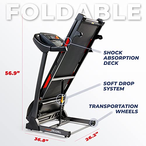 Folding Incline Treadmill with Pulse Sensors Y802