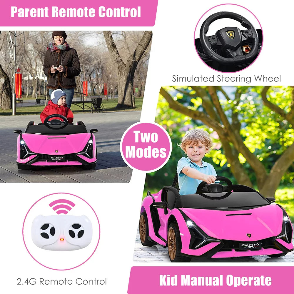 Pink 12V Electric Ride on Car with Remote Control C431061