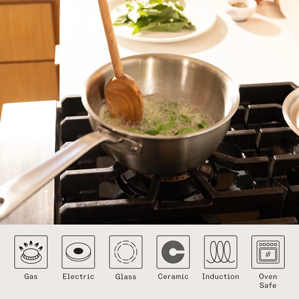 2 Quart Stainless Steel Saucier Pan P131