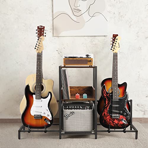 4-Tier Adjustable Guitar Stand with Shelf R5497
