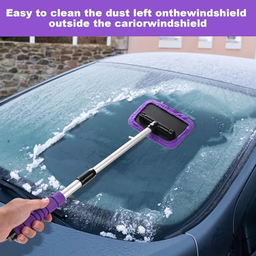Microfiber Cloth Car Cleaning Tool with Extendable Handle and Reusable Cloth N762