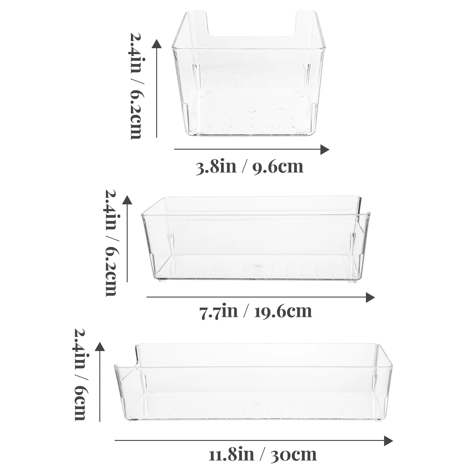 3 Pcs Collapsible Plastic Storage Bins K3498