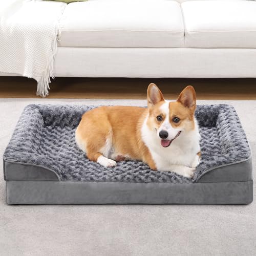 Orthopedic Dog Bed Medium Grey 29 x 18 x 6 Inch I524
