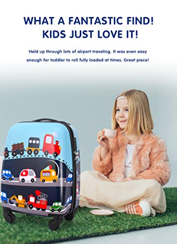 Kids Carry On Luggage Rolling Suitcase with 4 Wheels Hardshell Case Q419256