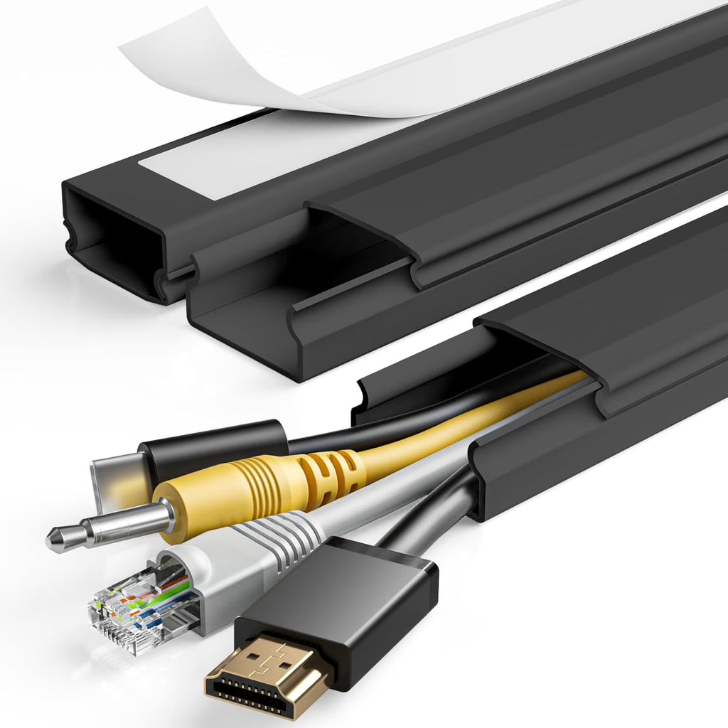 47In Black Cable Raceway for 4 Cords P8960