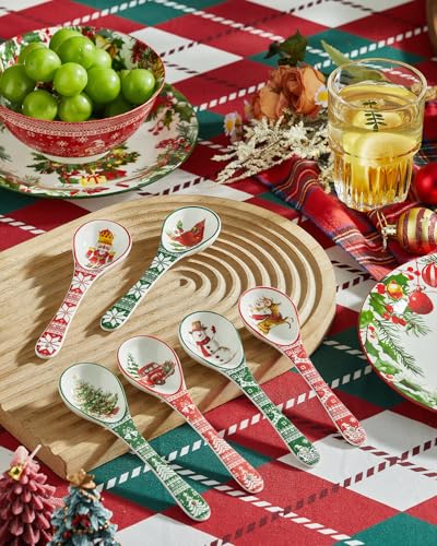 Green Ceramic Spoons Set of 6 A962389