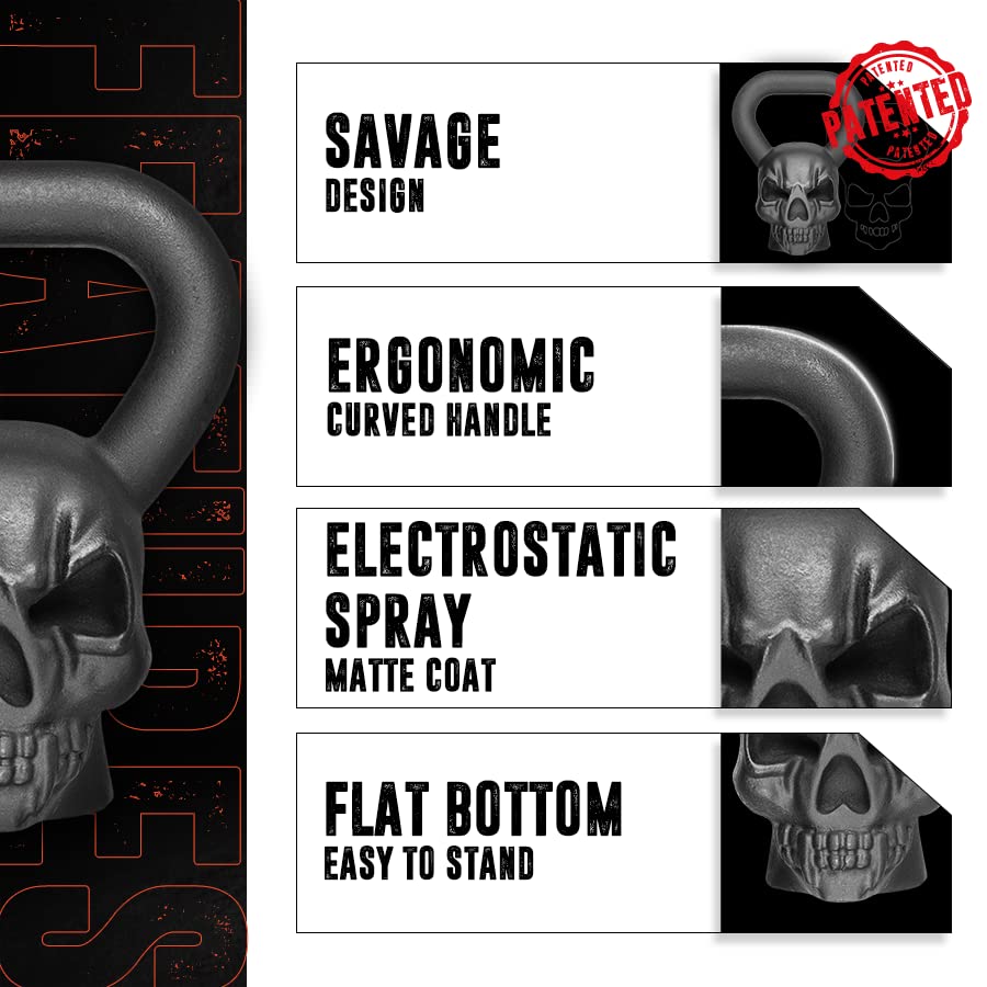 Cast Iron Kettlebell with Anti Slip Powder Coated Handle H9486