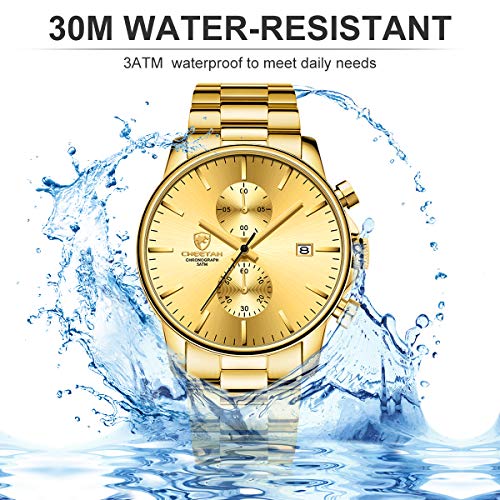 Stainless Steel Waterproof Chronograph Quartz Watch for Men X52057