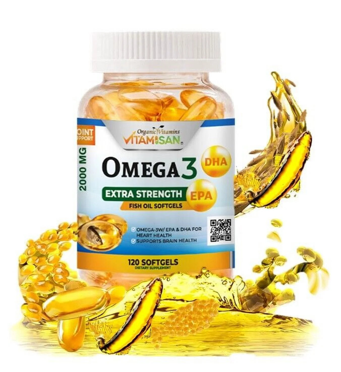 2000mg Omega 3 Fish Oil 120 Softgels W289772