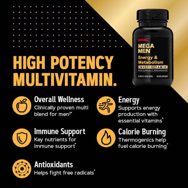 Mega Men Multivitamin Caplets, 90 count U9218