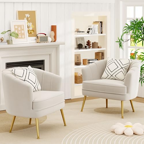 Green Velvet Accent Chair with Golden Metal Legs U651
