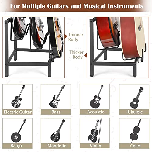 4-Tier Adjustable Guitar Stand with Shelf R5497