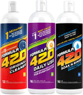 Formula 420 Bundle Pack : 1 Original Cleaner 12 oz, 1 Daily Use 16oz Concentrate makes 32oz & 1 Soak-N-Rinse 16 oz (3 bottles) H6758