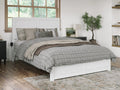 White Solid Wood Queen Foundation Bed Frame with Matching Footboard L981612