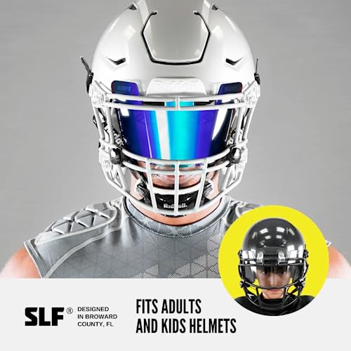 Tinted Football Visor with Clips and Microfiber Bag A14563